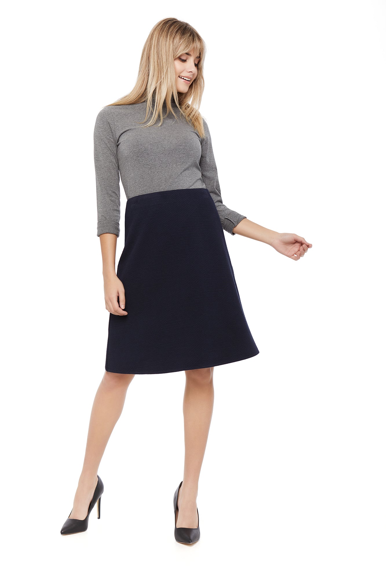 Navy 2025 knit skirt