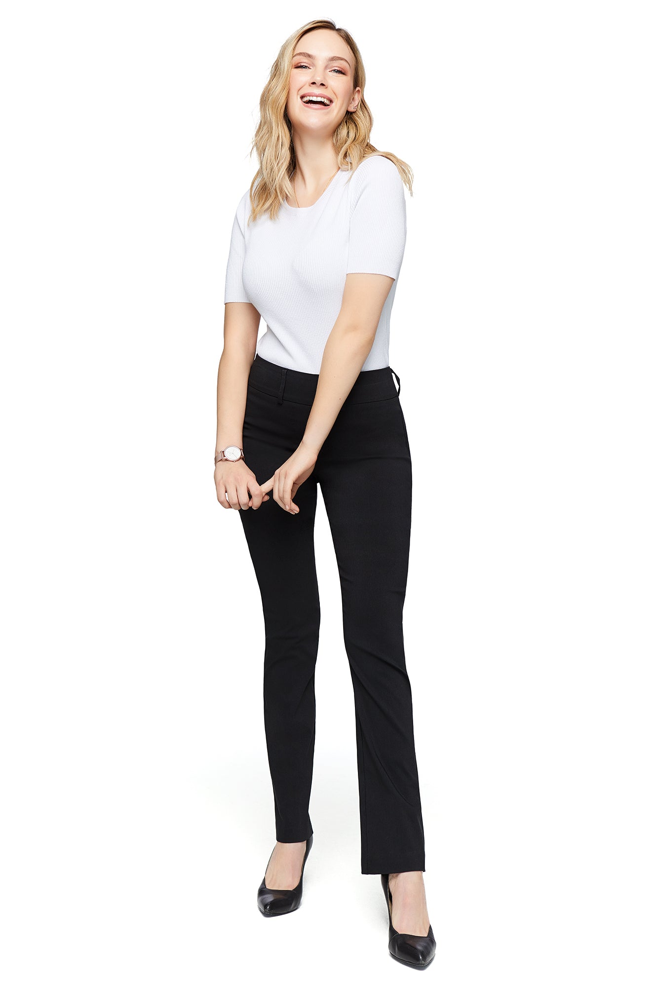 Marlie Black Slimming Pants – Elegant and Timeless